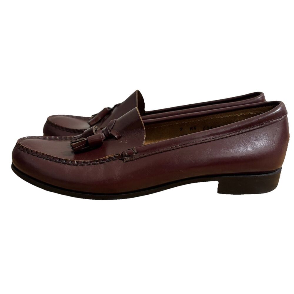 Weejuns Loafers GH Bass Womens 9 AA Brown Leather Tassel Made In USA Vtg Preppy